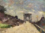 Lesser Ury, Der Titusbogen in Rom, 1890, Oil on canvas