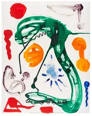Hans Hofmann, The Green Beast, 1945, Gouache on paper