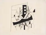Fernand Léger, Composition, Ca. 1920, India ink drawing and white paint