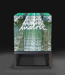 Brigitte Kowanz, Matrix, 2007, Neon, mirror, , in an electrical installation, ...