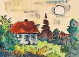 Karl Schmidt-Rottluff, Septembermorgen, 1966, Watercolor and India ink