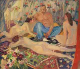 Albert Weisgerber, Mann im Harem, 1907/08, Oil on canvas