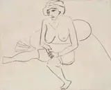 Ernst Ludwig Kirchner, Sitzender Akt mit gespreizten Beinen (Dodo)