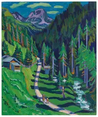 Ernst Ludwig Kirchner, Sertigweg, 1937, Oil on canvas