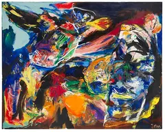 Asger Jorn, Une mime de rien (ou presque), 1967, Oil on canvas