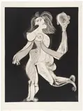 Pablo Picasso, La femme au tambourin, 1939, Etching and aquatint and scraper