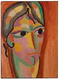 Mystischer Kopf: Trotz by Alexej von Jawlensky, Um 1918, Oil on cardboard, sold Dec 2025
