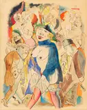 George Grosz, Walzertraum (Vorlage für "Ecce Homo", Blatt 13), 1921, Watercolor and India ink