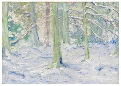 Verschneiter Wald by Franz Marc, 1909, Oil on canvas, sold Dec 2025