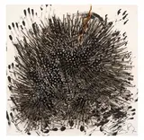 Günther Uecker, Ohne Titel (Verstörung), 1987, Mixed media. Nails and black paint on canvas, o...