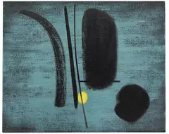 T1950-2 by Hans Hartung, 1950, Oil on canvas, sold Dec 2025
