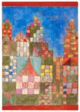 Paul Klee, Westöstliche Bauten, 1928, Watercolor, laid on cardboard, top and bottom w...