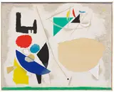 Willi Baumeister, Kegelspiel mit Schaukel, 1947/1953, Oil with synthetic resin on hardboard