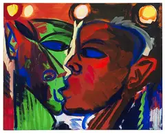 Rainer Fetting, Kuss IV, 1981, Acrylic on canvas