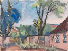 Häuser und Bäume by Erich Heckel, 1919, Gouache, sold Nov 2025