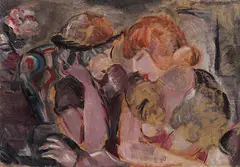 Zwei junge Frauen im Gespräch by Helmut Kolle gen. vom Hügel, 1923, Oil on cardboard, sold Nov 2025