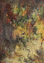 Bernard Schultze, Begegnung in Klingsors Reich, 1955, Oil on cardboard
