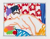 Tom Wesselmann, Judy reaching over table, 1997, Silkscreen in colors