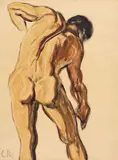 Männlicher Rückenakt by Christian Rohlfs, 1909, Watercolor, sold Nov 2025