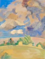 Erich Heckel, Gewitter über Angeln, 1920, Watercolor