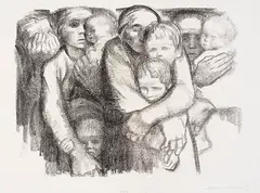 Käthe Kollwitz, Mütter, 1919, Lithographie auf dünnem Japanbütten