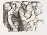 Käthe Kollwitz, Mütter, 1919, Lithographie auf dünnem Japanbütten