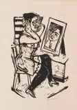 Max Beckmann, Toilette, 1923, Holzschnitt auf festem Velin