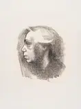 Käthe Kollwitz, Selbstbildnis, 1919, Chalk lithograph