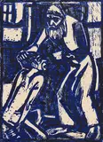 Christian Rohlfs, Rückkehr des verlorenen Sohnes, 1916, Woodcut in colors