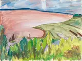 Erich Heckel, Blick auf die Förde, 1919, Watercolor