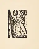 Ernst Ludwig Kirchner, Alfred Döblin. Das Stiftsfräulein und der Tod. Eine Novelle, 1912, Woodcut