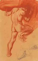 Franz von Stuck, Studie zu Sisyphos, 1899, Sanguine