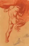 Franz von Stuck, Studie zu Sisyphos, 1899, Sanguine