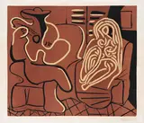 L'Aubade, avec femme dans un fauteuil by Pablo Picasso, 1959, Linocut in colors, sold Sep 2025