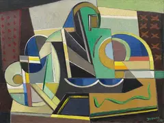 Werner Drewes, Ohne Titel (#444 Compactness), 1947, Oil on canvas
