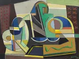Werner Drewes, Ohne Titel (#444 Compactness), 1947, Oil on canvas