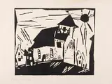 Lyonel Feininger, Vollersroda (Kirche in Vollersroda), 1919, Woodcut