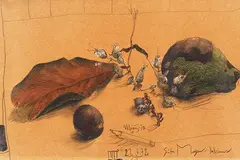 Horst Janssen, Guten Morgen Johanna, 1972, Pencil