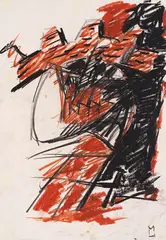 Markus Lüpertz, Ohne Titel - Dithyrambisch, 1974, Pastel