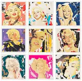 Rotella, Marylin, I Volti (9 Bll.), 1998, Silkscreen in colors