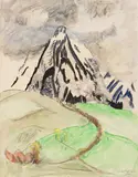 Erich Heckel, Spitzer Berg, 1923, Watercolor