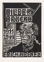 Katalog der Erich-Heckel-Ausstellung in Freiburg i. Br. und in Mannheim by Erich Heckel, 1950, Woodcut, sold Aug 2025