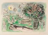 Marc Chagall, Pastorale, 1977, Lithograph in colors