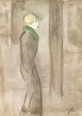 Jeanne Mammen, Ohne Titel (Dirne), 1910, Watercolor