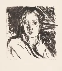 Max Beckmann, Bildnis Mink, 1917, Lithograph