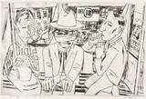 Max Beckmann, In der Trambahn, 1922, Drypoint