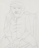 Max Beckmann, Peter mit Kopfverband, 1925, Pencil drawing