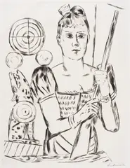 Schießbude by Max Beckmann, 1921, Drypoint, sold Jun 2025