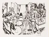 Max Beckmann, Weihnachten 1919, 1919, Drypoint