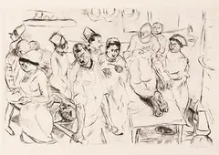 Große Operation by Max Beckmann, 1914, Drypoint, sold Jun 2025